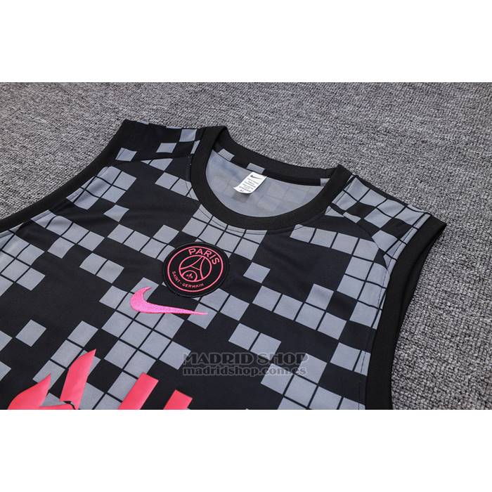 Camiseta de Entrenamiento Paris Saint-Germain Sin Mangas 2023-2024 Negro y Gris
